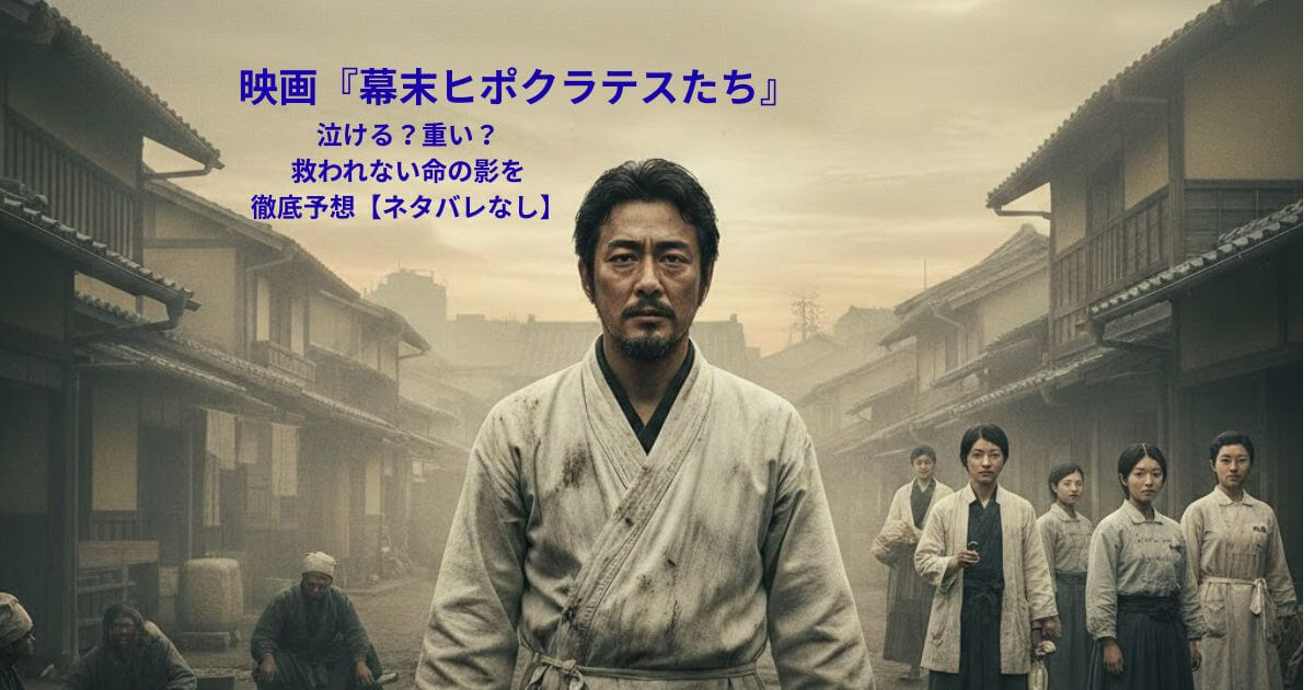映画『幕末ヒポクラテスたち』は泣ける？重い展開と救われない命の描写を徹底予想【ネタバレなし】