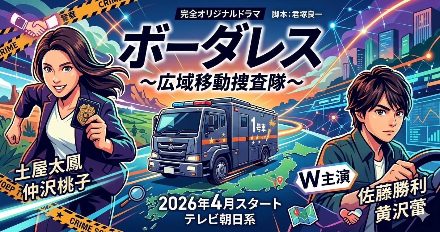 ボーダレス～広域移動捜査隊～原作・あらすじ・キャスト徹底解説｜土屋太鳳×佐藤勝利W主演