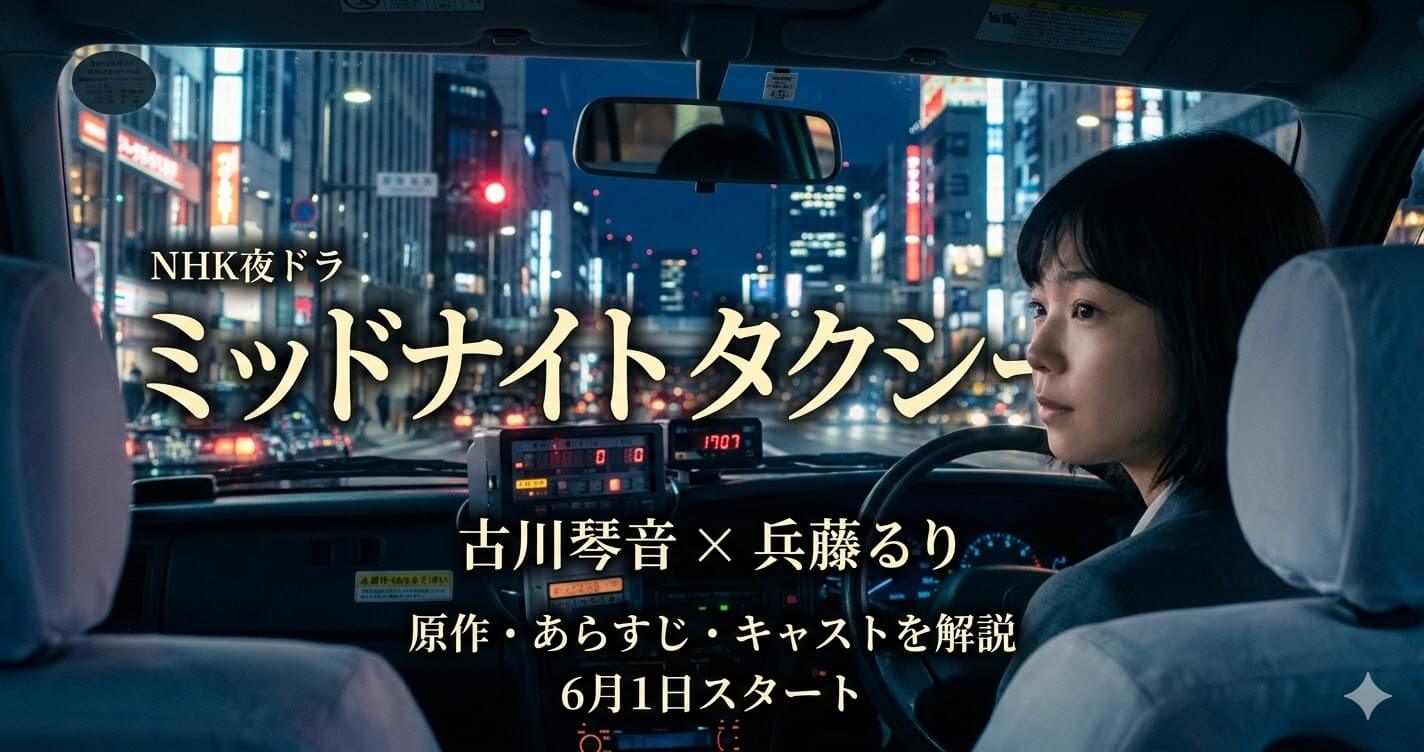 NHK夜ドラ「ミッドナイトタクシー」原作・あらすじ・キャストを解説｜古川琴音×兵藤るりのオリジナルドラマ