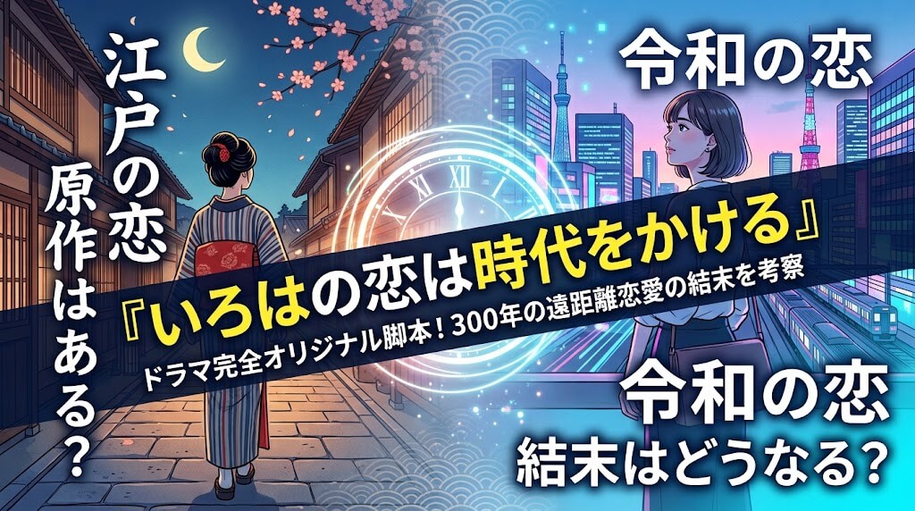 『いろはの恋は時代をかける』原作は？江戸と令和を結ぶ300年の遠距離恋愛の結末は？