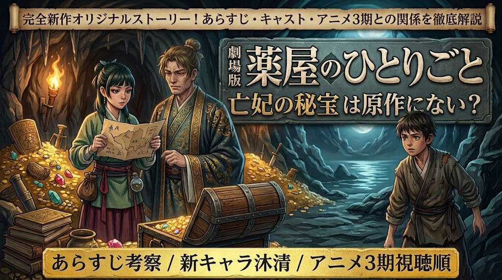 劇場版「薬屋のひとりごと 亡妃の秘宝」は原作にない？あらすじ・キャスト・アニメ3期との関係を徹底解説